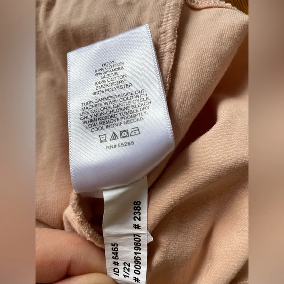 Express NWT Sweetheart Neckline Eyelet Puff Sleeve Blouse Pink XL Barbiecore - Picture 8 of 9